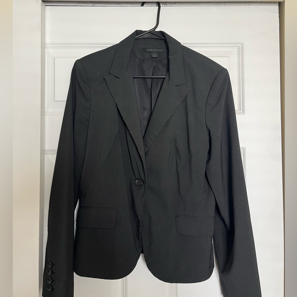 Express Design Studio Pinstripe Blazer